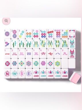 New in Box 🌸 Mahjong Tile Set 🌸 and Accessories
